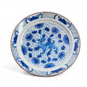ENGLISH DELFTWARE CHARGER, 18TH