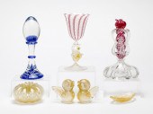 ASSORTED ITALIAN GLASS TABLE ARTICLES,