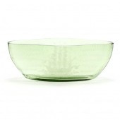 BOHEMIAN ETCHED GLASS CENTER BOWL