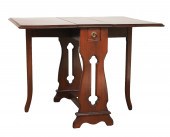 Walnut Victorian dropleaf table,