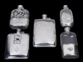 SILVER FLASK COLLECTION Lot of