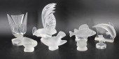 8 LALIQUE FRANCE GLASS ANIMALS