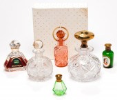 GROUP OF PERFUME BOTTLES. Late