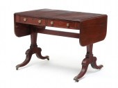AMERICAN CLASSICAL DROPLEAF TABLE.