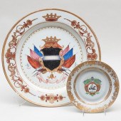 LARGE CHINESE EXPORT ARMORIAL PORCELAIN