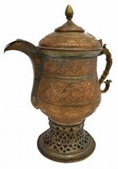 PERSIAN TINNED COPPER DALLAH COFFEE