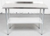 STAINLESS STEEL TWO TIER WORK TABLE