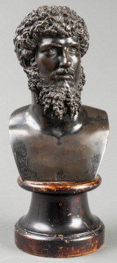 GRAND TOUR BRONZE BUST OF LUCIUS