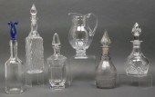 CRYSTAL & GLASS DECANTERS & PITCHER,