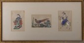 19TH C. CHINESE EXPORT TRIPTYCH
