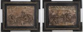CONTINENTAL FRAMED RELIEF PUB SCENES,