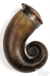 SCOTTISH SILVER MOUNTED RAMS HORN