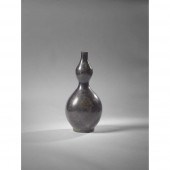 SILVER-INLAID BRONZE DOUBLE-GOURD