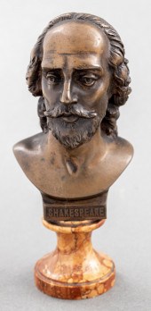 BRONZE AND MARBLE BUST OF WILLIAM