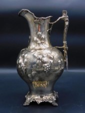 COIN SILVER PITCHER BY BALL, TOMPKINS,