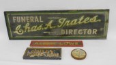 THREE EARLY ADVERTISING SIGNS RELATED