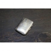 Silver cigarette case, approx 46gms,