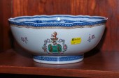 CHINESE EXPORT ARMORIAL PUNCH BOWL