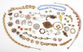 Vintage costume jewelry group to