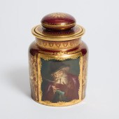 Vienna-Decorated Tobacco Jar, c.1900