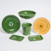 Group of Moorcroft Mainly Green