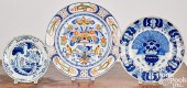 TWO DELFTWARE CHARGERS, ETC.Two