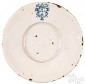 LARGE DELFTWARE CHARGER, 17TH/18TH