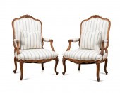 PAIR FRENCH PROVINCIAL STYLE OAK