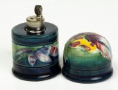 A MOORCROFT POTTERY TABLE LIGHTER