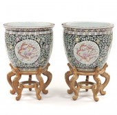 PAIR OF CHINESE PLANTERS 14 ½