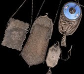 ANTIQUE STERLING SILVER PURSES,