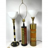 3pc Mid Century Modern Lamps. Russel