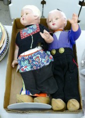 Box Vintage Dutch Composition Dolls