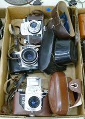 Box Vintage Exa and Exakta Cameras