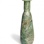 A Large Roman Marbled Glass Bottle
Circa