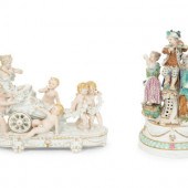 Two German Porcelain Figural Groups
19th