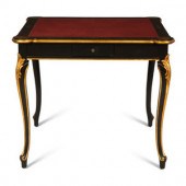 A Regency Style Black Lacquer and
