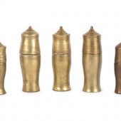 Five African Brass Canisters
19th/20th