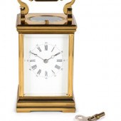 A Hands Brass Carriage Clock
20th