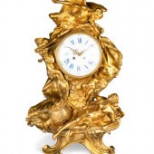 A Louis XV Style Gilt Bronze Clock
19th