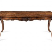 A Louis XV Style Carved Burl Walnut