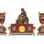 A French Bronze, Marble and Champlevé