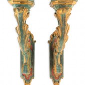 A Pair of Italian Polychrome Painted
