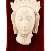 An English Alabaster Head of a