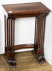 AN EDWARDIAN CROSSBANDED AND INLAID