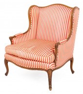 LOUIS XV STYLE WING CHAIR OR BERGERE